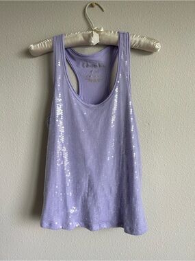 Y2K Aeropostale Lavender Sequin Racerback Tank Top
